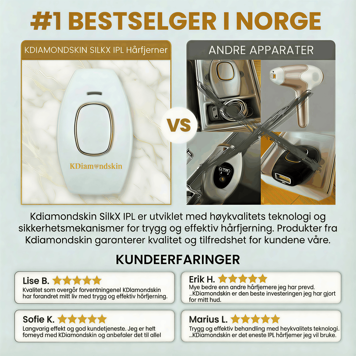 SilkX IPL Laser - Hår fjerningsapparat - KDiamondSkin