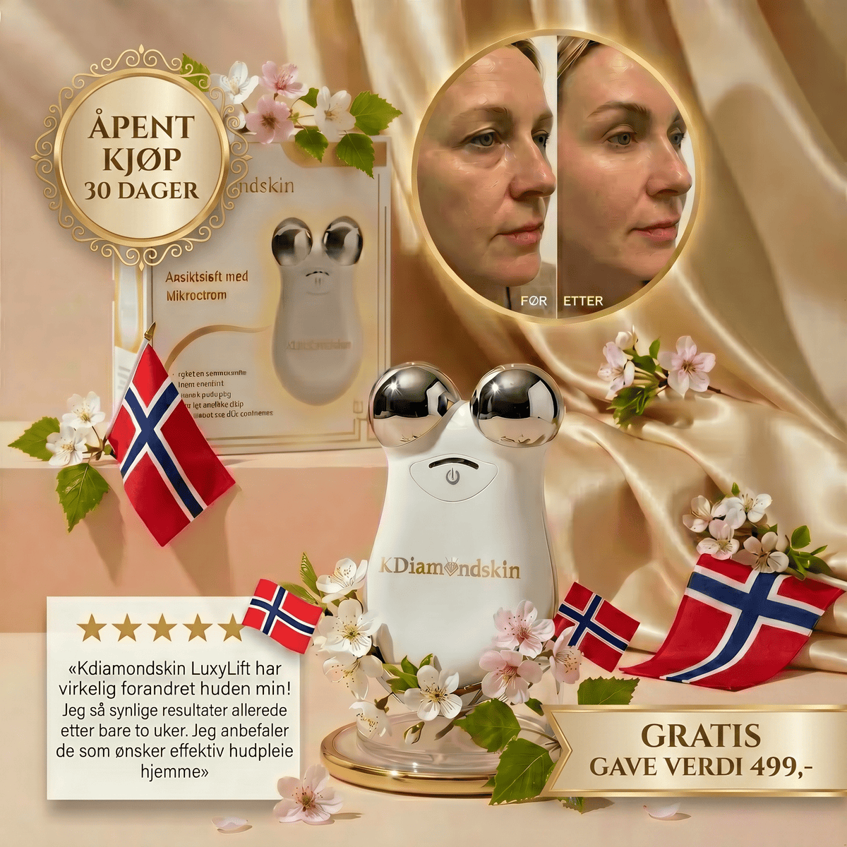Trenger raskt ansiktsløft før sommer? Bestill nå og få med gratis Mist Sprayer ( verdi 499, - ) ut 17 mai. 