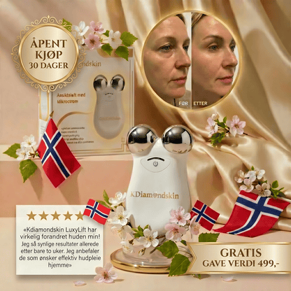 Trenger raskt ansiktsløft før sommer? Bestill nå og få med gratis Mist Sprayer ( verdi 499, - ) ut 17 mai. "KDiamondSkin Luxylift ™" - KDiamondSkin